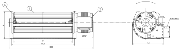 4500-06 WechselstromGebläsebaugruppe 2