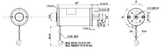Durchmesser 40mm 24V gebürsteter Motor DC-12V für robuste Saugpumpe 0