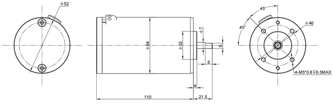 Robuster gebürsteter DC-Bewegungsdurchmesser 64mm nehmen nach Maß an 0